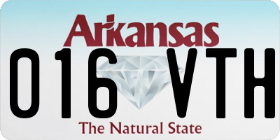 AR license plate 016VTH