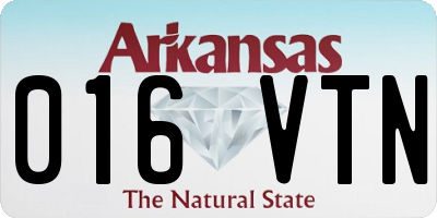 AR license plate 016VTN