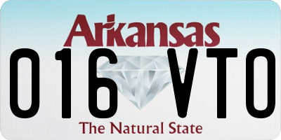 AR license plate 016VTO