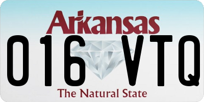 AR license plate 016VTQ