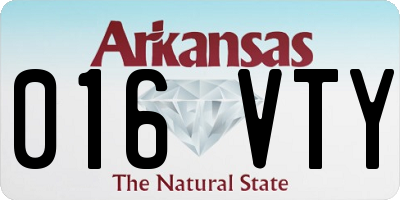 AR license plate 016VTY
