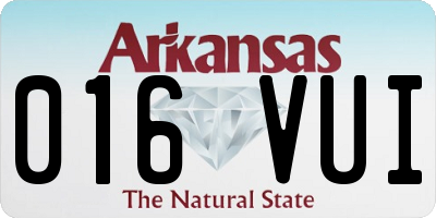 AR license plate 016VUI