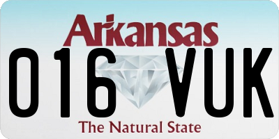 AR license plate 016VUK