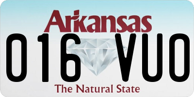 AR license plate 016VUO