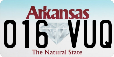 AR license plate 016VUQ