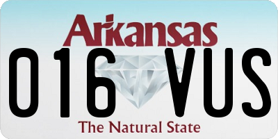 AR license plate 016VUS