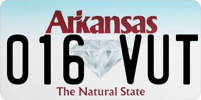 AR license plate 016VUT