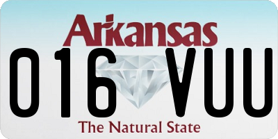 AR license plate 016VUU