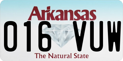 AR license plate 016VUW