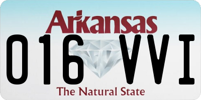 AR license plate 016VVI