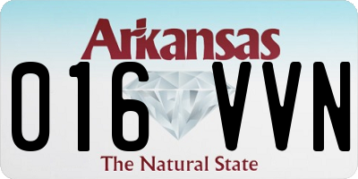 AR license plate 016VVN