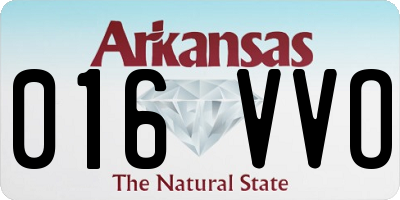 AR license plate 016VVO
