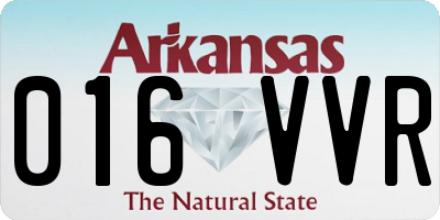 AR license plate 016VVR