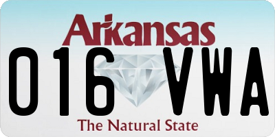 AR license plate 016VWA