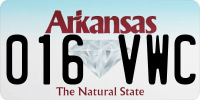 AR license plate 016VWC
