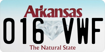 AR license plate 016VWF