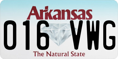 AR license plate 016VWG