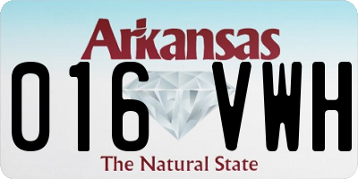 AR license plate 016VWH