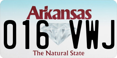 AR license plate 016VWJ