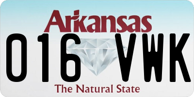 AR license plate 016VWK