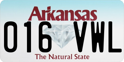 AR license plate 016VWL