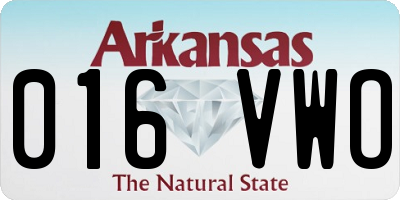 AR license plate 016VWO