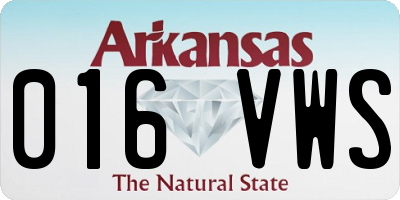 AR license plate 016VWS