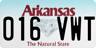 AR license plate 016VWT