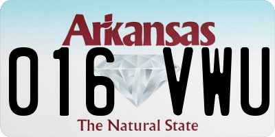 AR license plate 016VWU