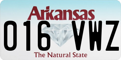 AR license plate 016VWZ