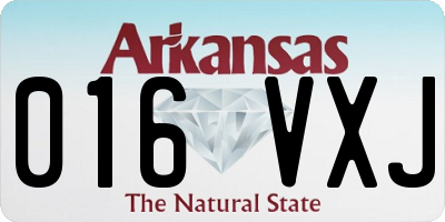 AR license plate 016VXJ