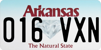 AR license plate 016VXN