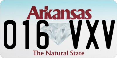 AR license plate 016VXV