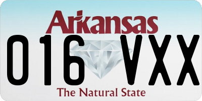 AR license plate 016VXX