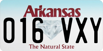 AR license plate 016VXY