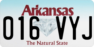 AR license plate 016VYJ