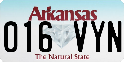 AR license plate 016VYN