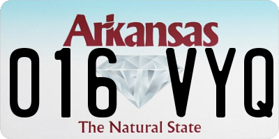 AR license plate 016VYQ