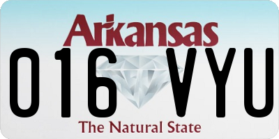 AR license plate 016VYU