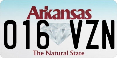 AR license plate 016VZN