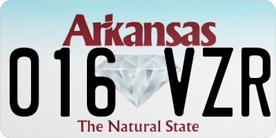 AR license plate 016VZR