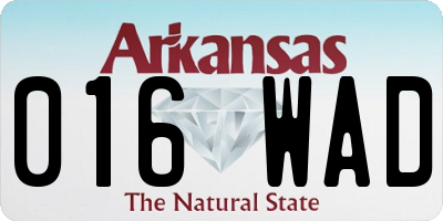 AR license plate 016WAD