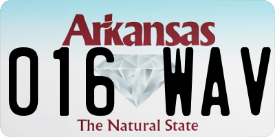 AR license plate 016WAV