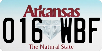 AR license plate 016WBF