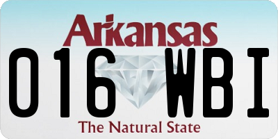 AR license plate 016WBI