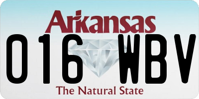 AR license plate 016WBV