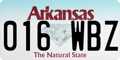 AR license plate 016WBZ