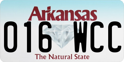 AR license plate 016WCC