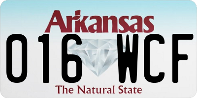 AR license plate 016WCF