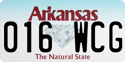 AR license plate 016WCG